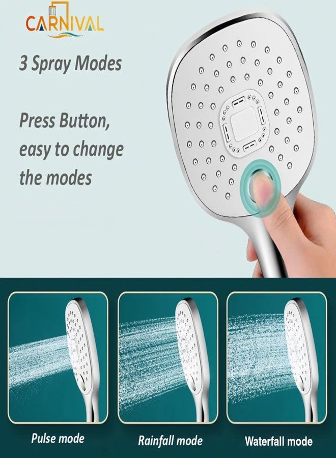 Carnival ABS Adjustable Multi Function (3 Mode) Hand Shower For Bathroom | Select 3 Flow Hand Shower | Multiflow Shower Only | Telephone Shower For Bathroom (Shower Only) - Image 2